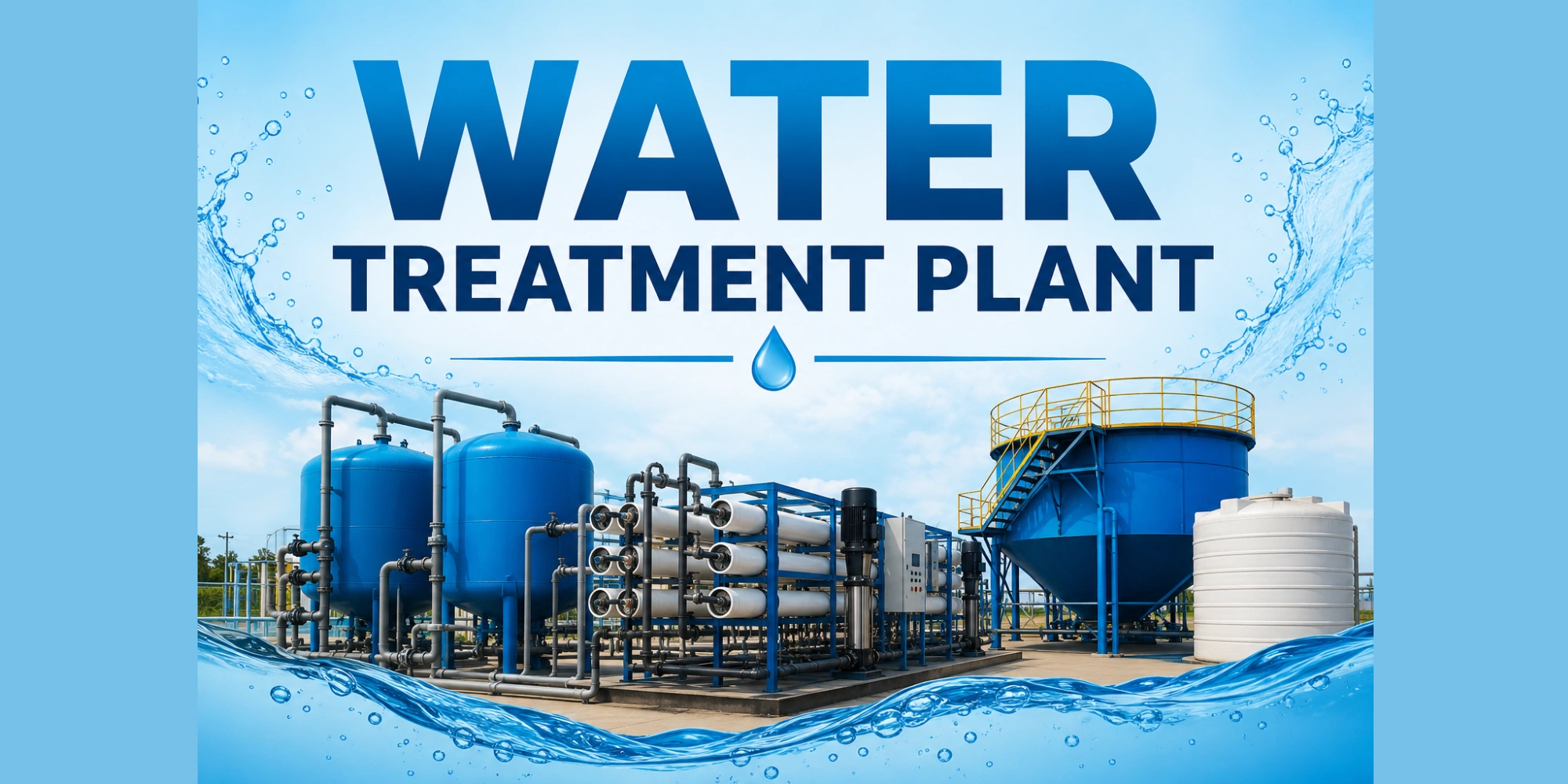 Mineral water plant installation services in Hyderabad with commercial RO purification system